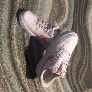 Triple pink Nike Air Force ones